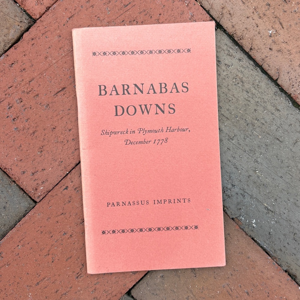 1972 Barnabas Downs Plymouth Harbour MA 1778 Shipwreck Cape Cod Massachusetts